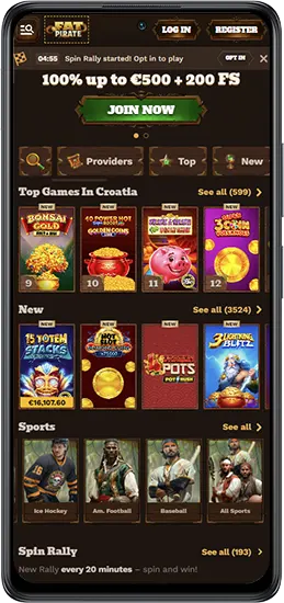 Download en installeer de FatPirate Casino-app op je telefoon
